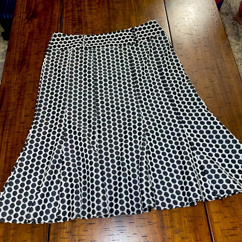 Carole Little Black And White Polkadot Skirt